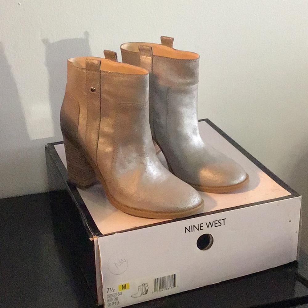 Silver booties